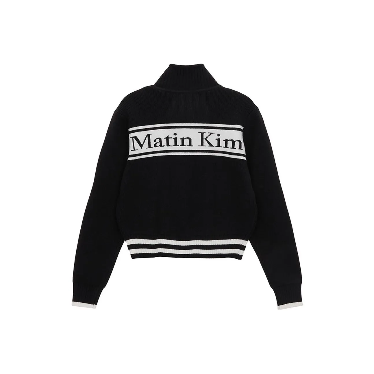 MATIN KIM Spell Point Stripe Knit Cardigan
