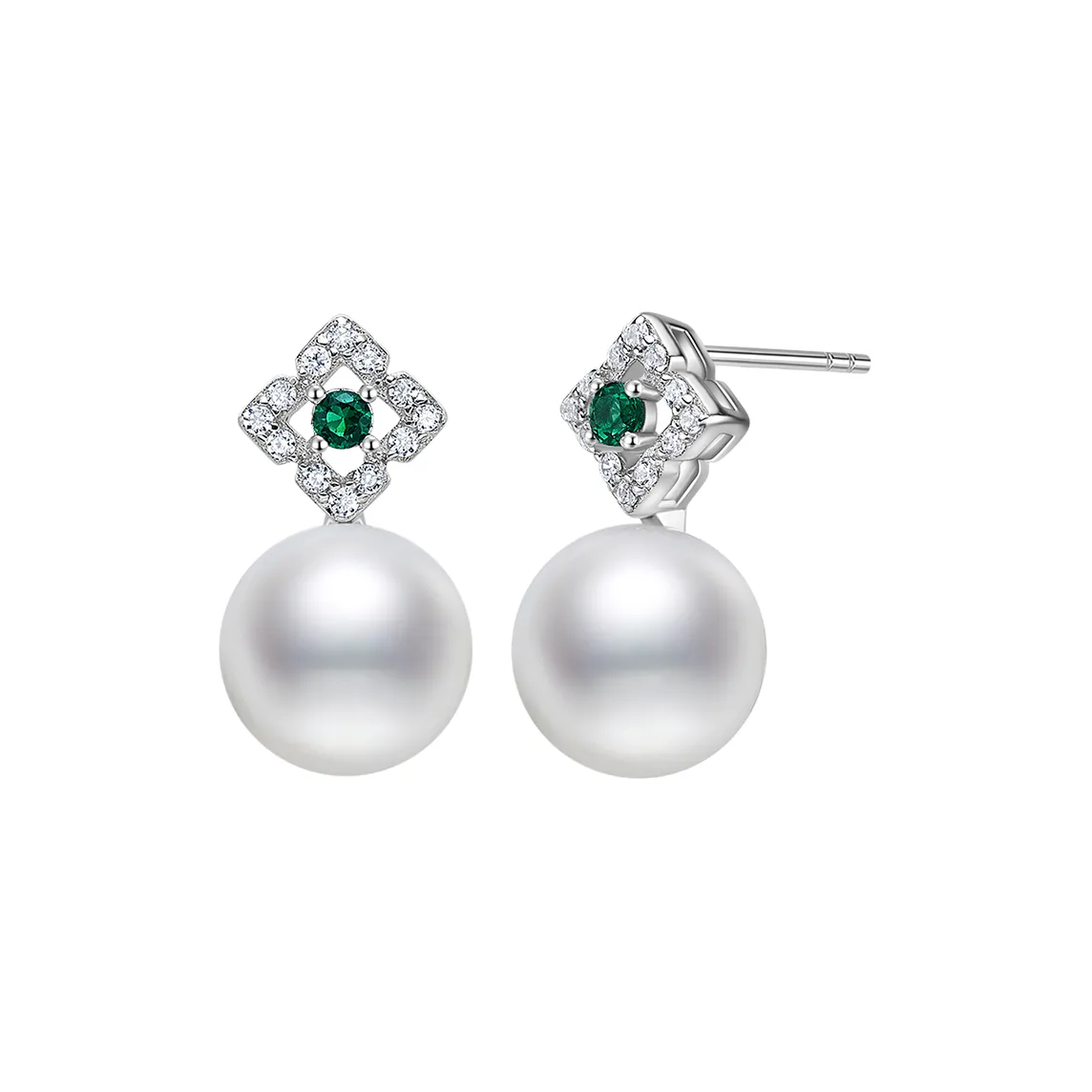 ME LUXE Pearl Hoop Earrings, Fashion Elegant Women's
