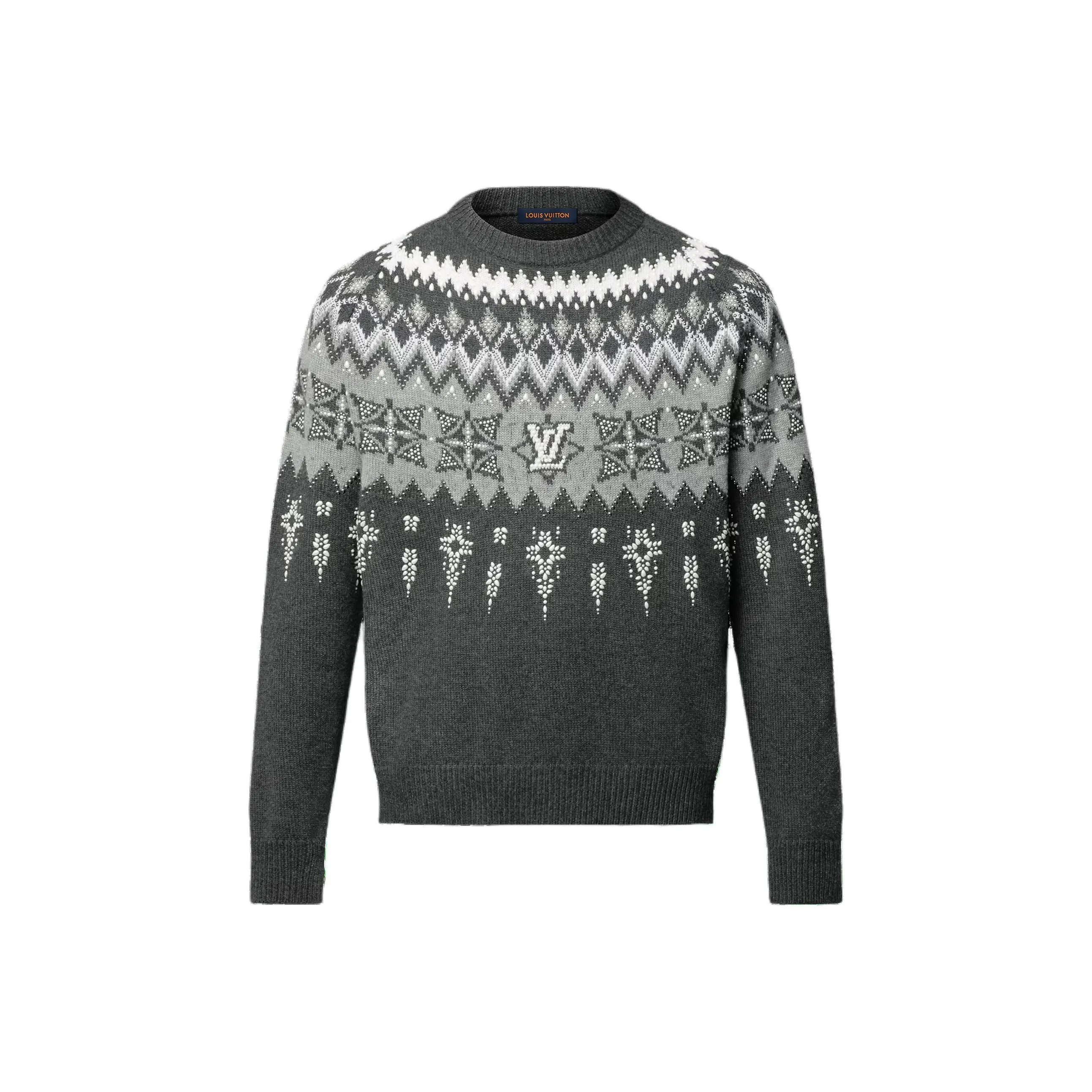 LOUIS VUITTON Embellished Wool Cashmere Blend Pullover