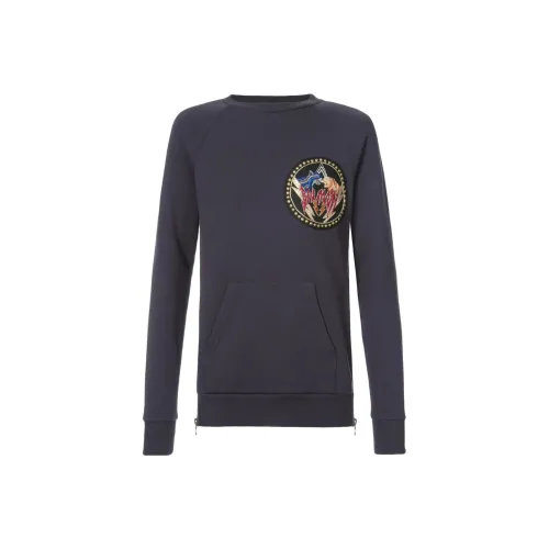 BALMAIN Темно-синий Мужские Свитеры