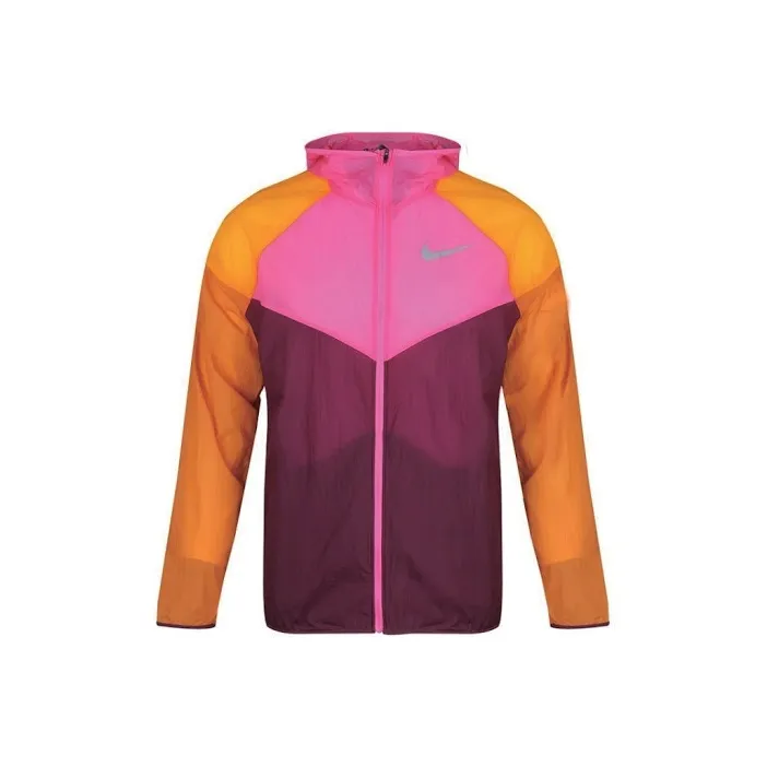 Nike Бордо Бургунди/Лазерный Фиолетовый Красный/CINDER Оранжевый Мужские Куртки