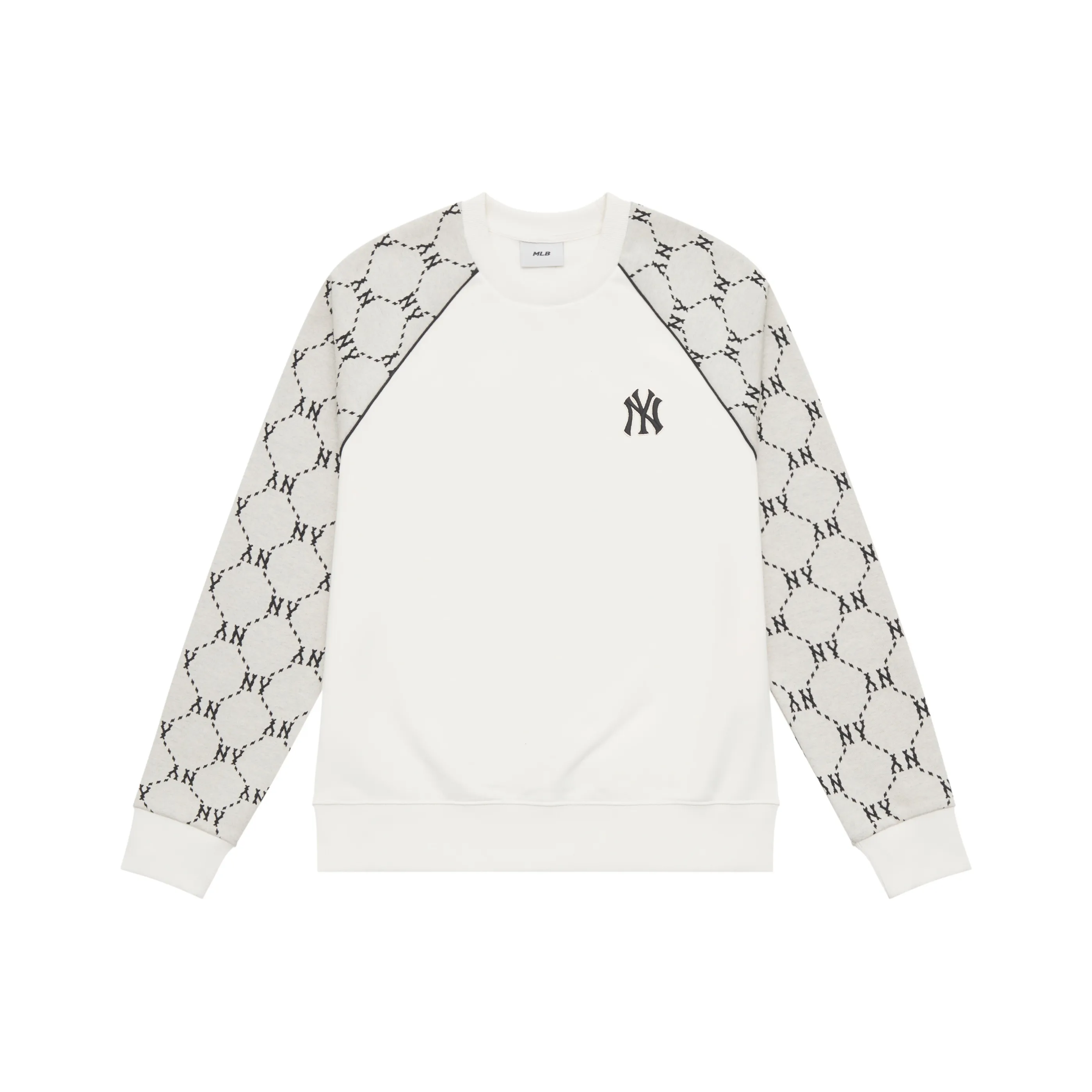 MLB MONOGRAM Коллекция New York Yankees 24FW Круглый вырез Свитшот Унисекс Кремовый