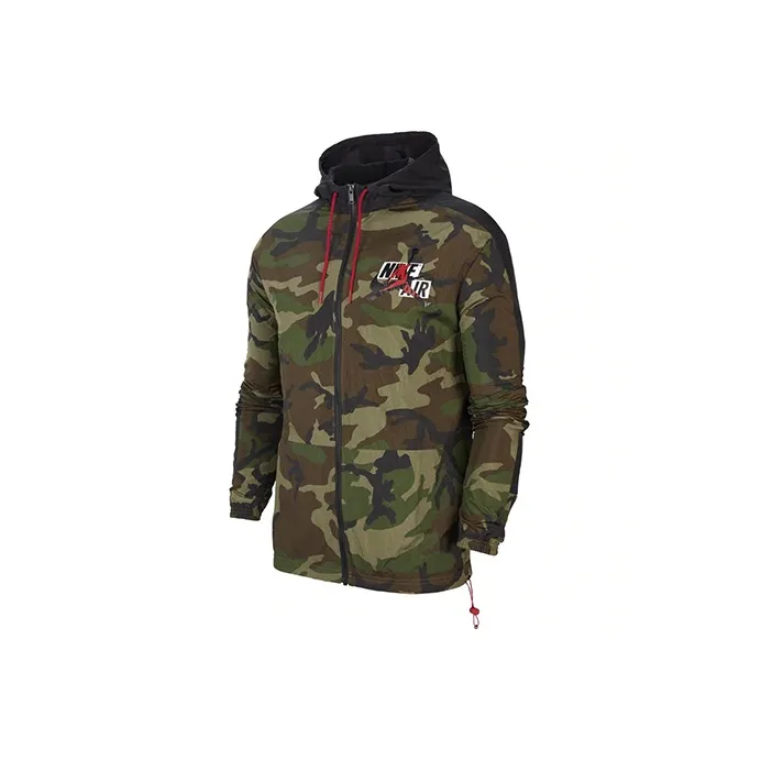 Jordan Jumpman Classics Camo Windbreaker Jacket Medium Olive