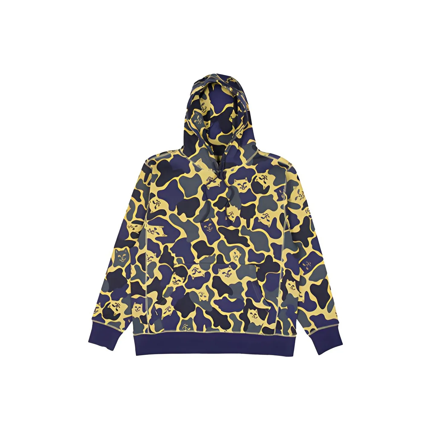 RIPNDIP Hooded Regular Sweatshirt Unisex Yellow Camouflage