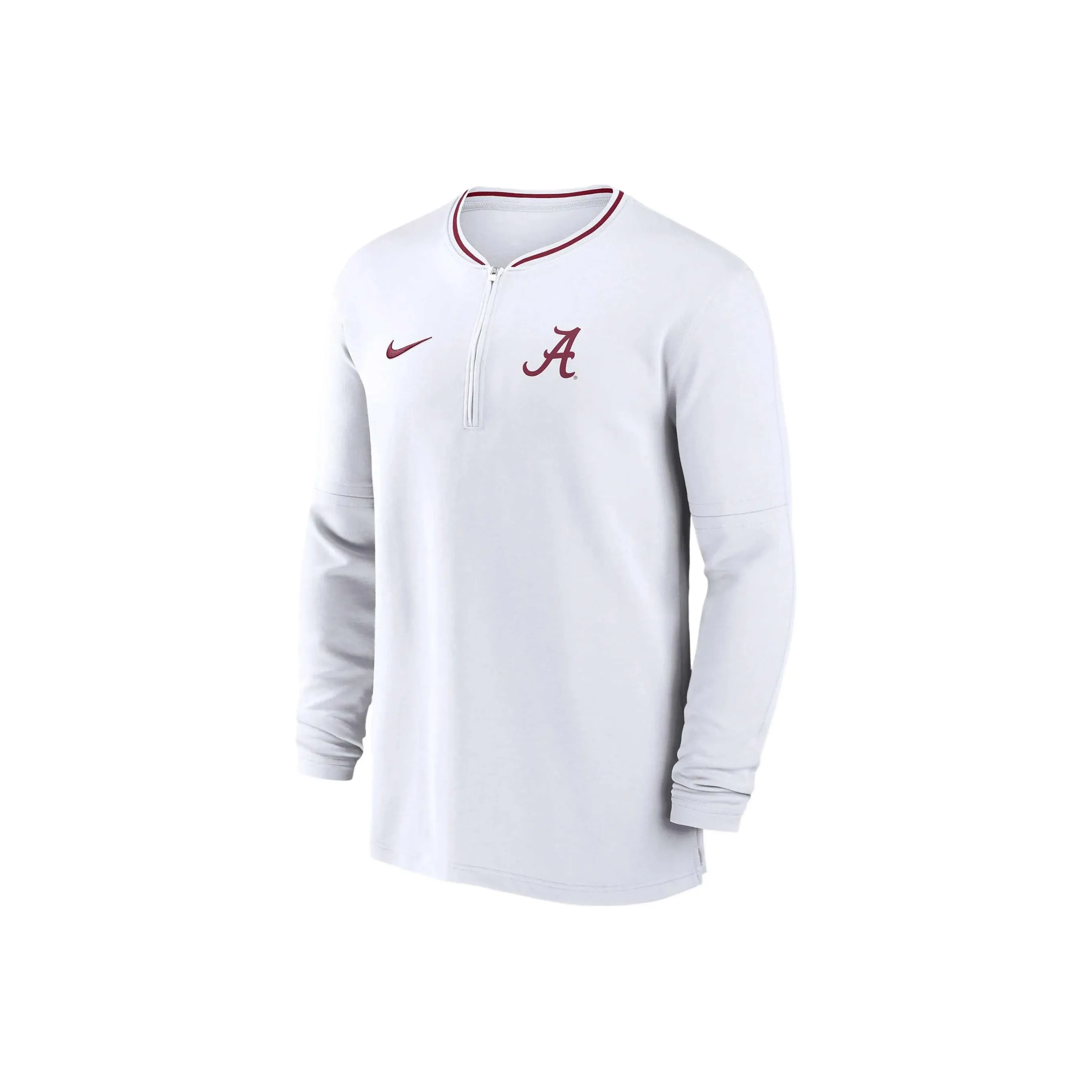 Nike Alabama Crimson Tide Sideline Coach Men's Nike Dri FIT College 1/2 Zip Long Sleeve Top