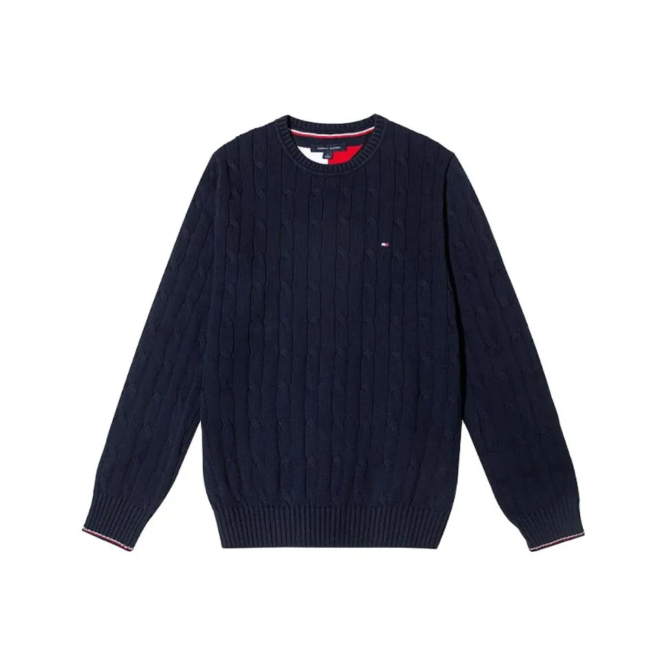 Tommy Hilfiger Sweater Fall Winter Men's Navy Blue