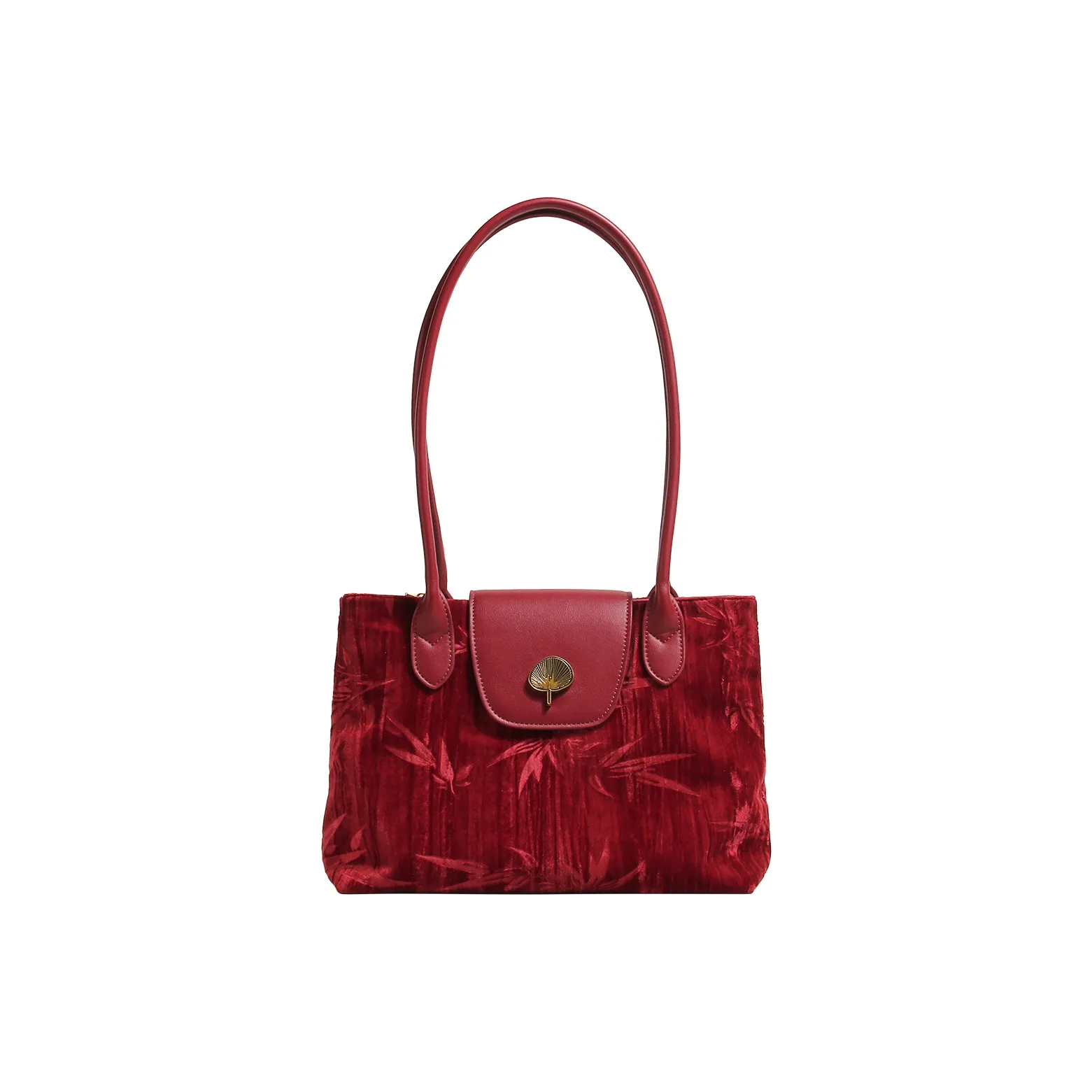 LOSEA Велюр Подмышечный Сумка на плечо Средний Женские Красный