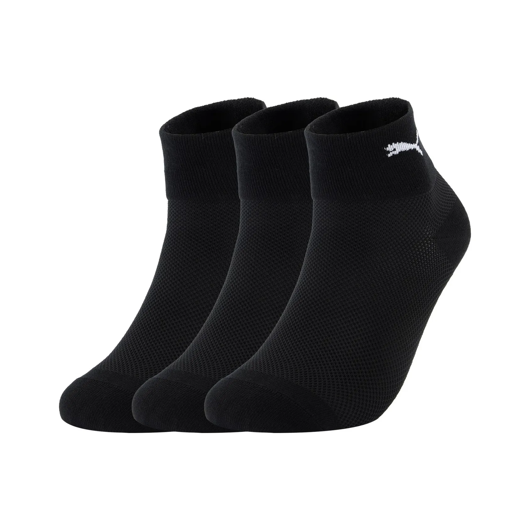 PUMA QUARTER Низкие носки унисекс 3 упаковки черный