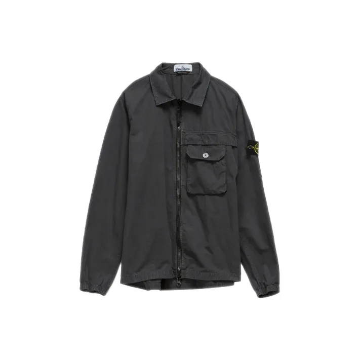 STONE ISLAND Jackets Men Charcoal Gray