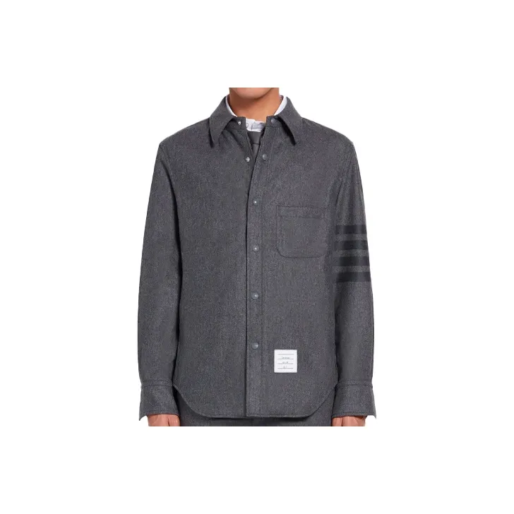 THOM BROWNE Logo patch Shirt Jacket