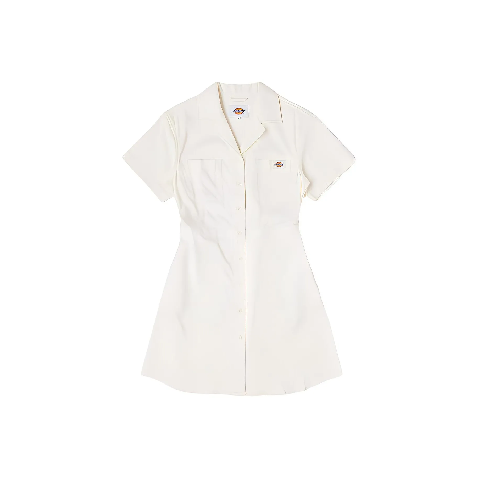Dickies Short Sleeved Dresses Women's White Egret White