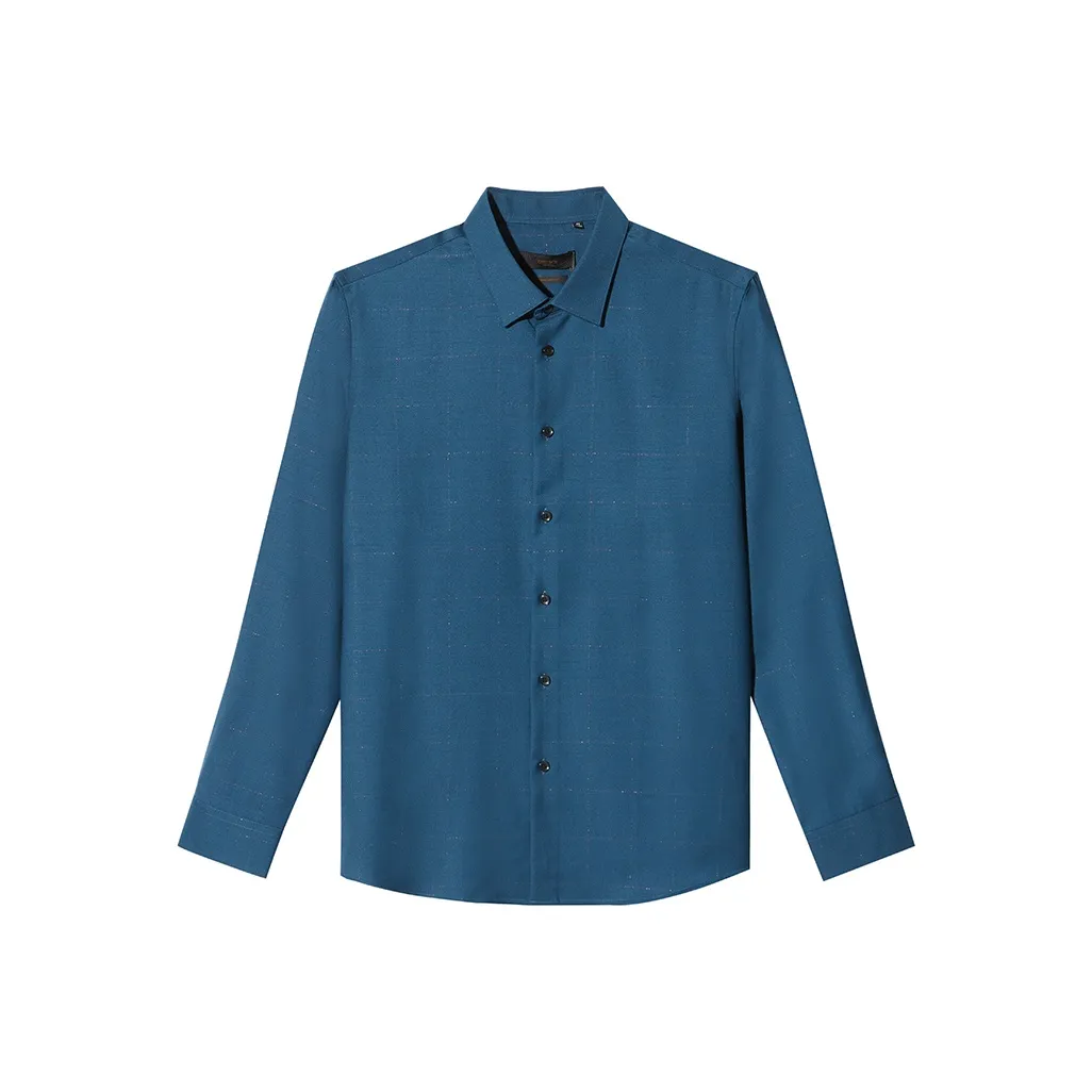 DIDIBOY Рубашка Мужская Деним Зеленая