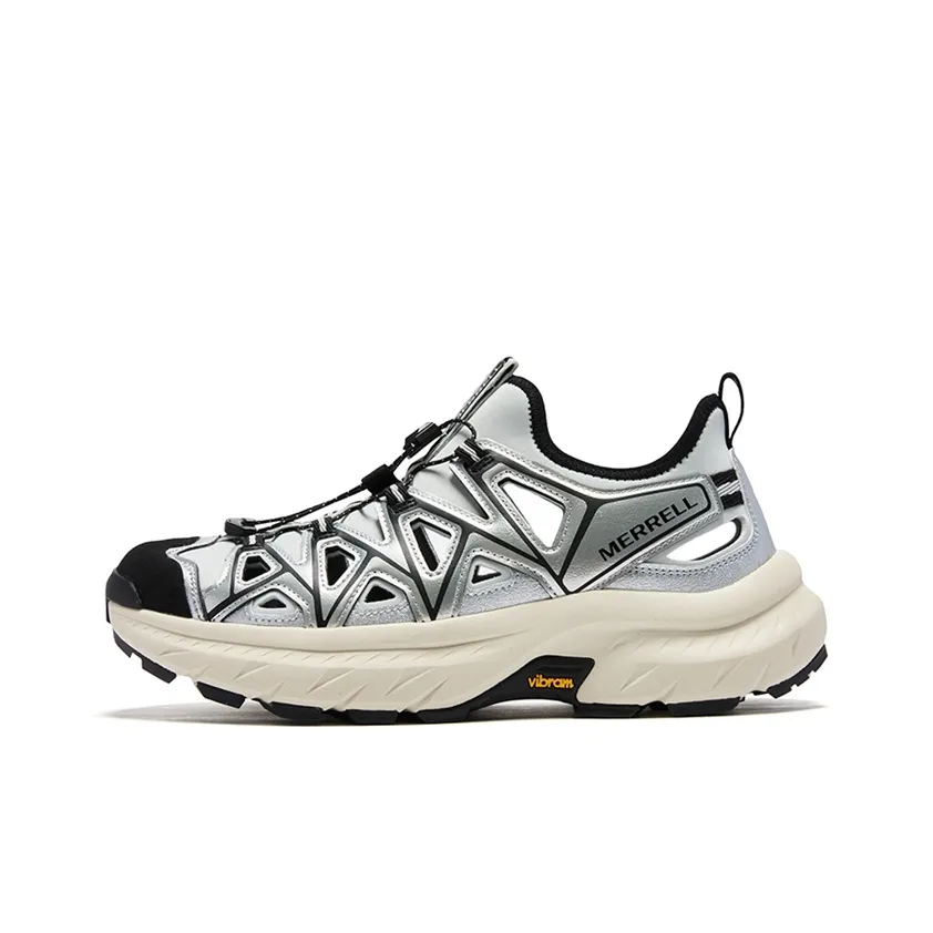 MERRELL Slip Resistant Waterproof River Trekking Shoes Unisex Silver Black