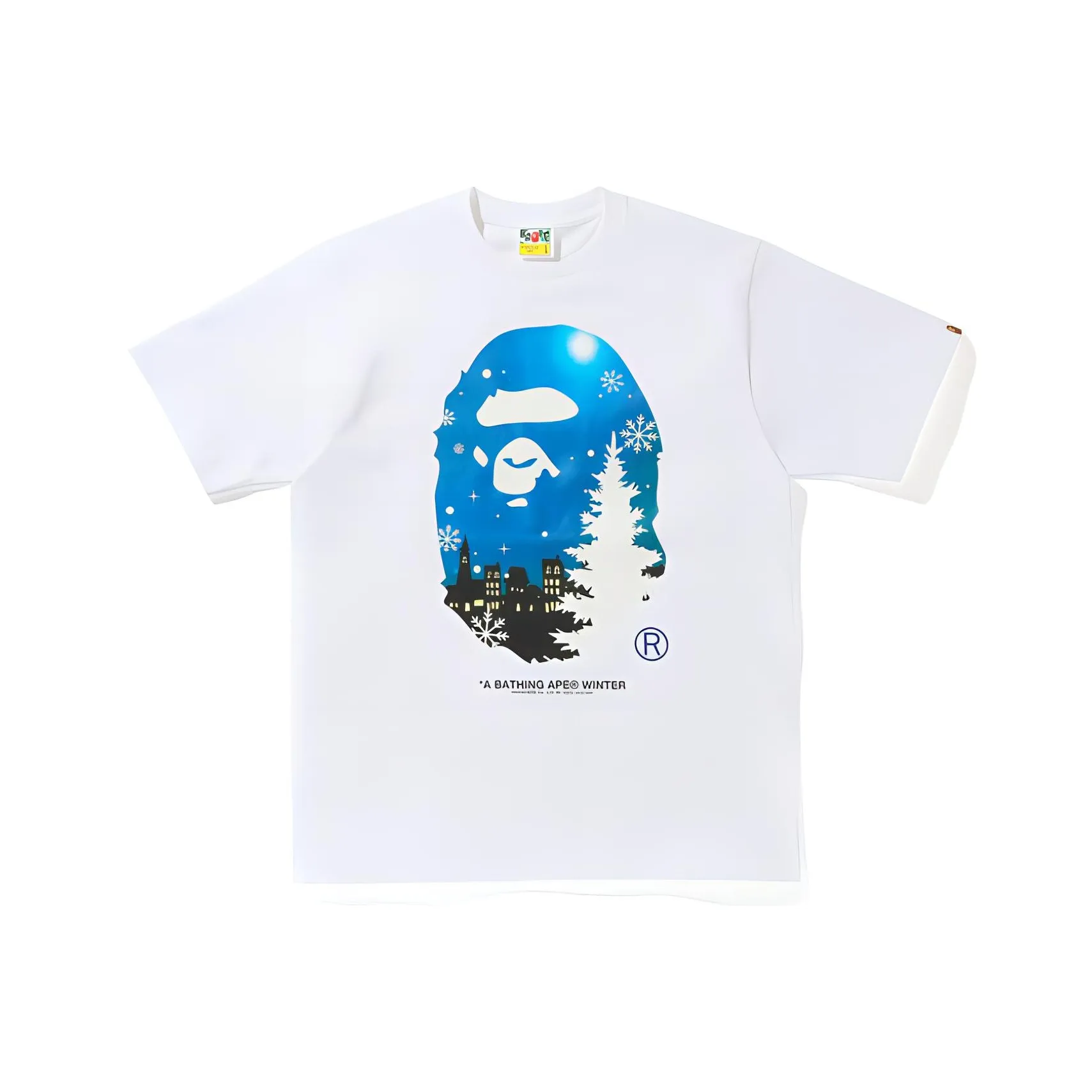 Alice Olivia Willa tea party-print silk shirt Bianco Christmas Ape Head Glow In The Dark Tee