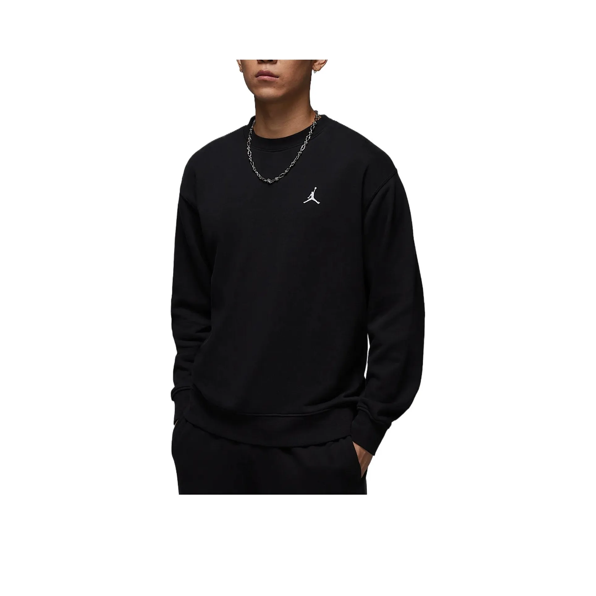 Джордан Brooklynn Толстовка Мужская Черный Белый