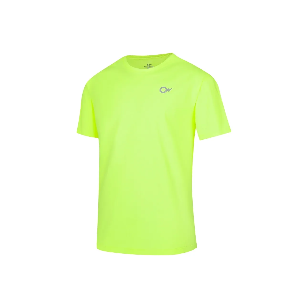 NATADUOPU NTP Молния Шар T Рубашка Светоотражающий Логотип На открытом воздухе Полувыступающий рукав Стиль Мужской Неоново-желтый