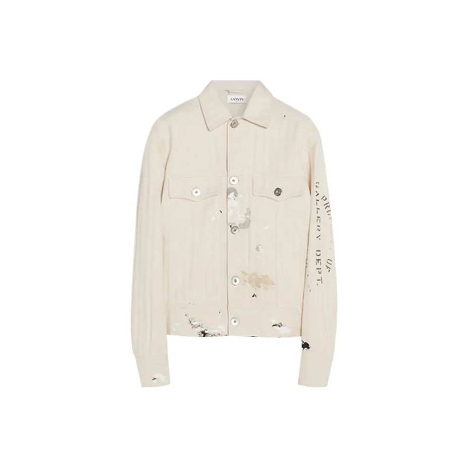 Lanvin X Gallery Dept. Denim Jacket With Paint Marks