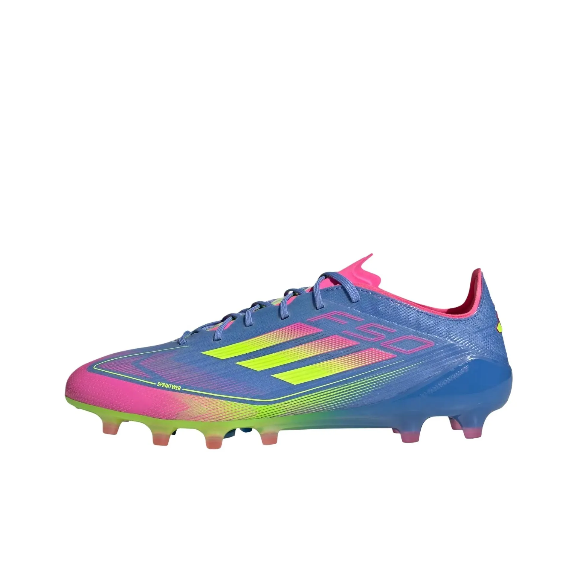 Adidas F50 ELITE Противоскользящие устойчивые к истиранию футбольные бутсы унисекс синие и розовые