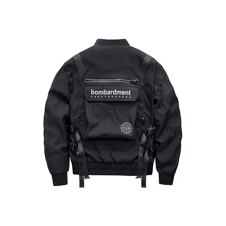 VIP Multi Pocket Urban Techwear Workwear Jackets & Coats Unisex Black
