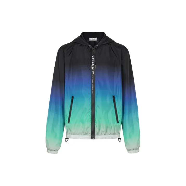 Givenchy Address Webbing Windbreaker In Faded Nylon