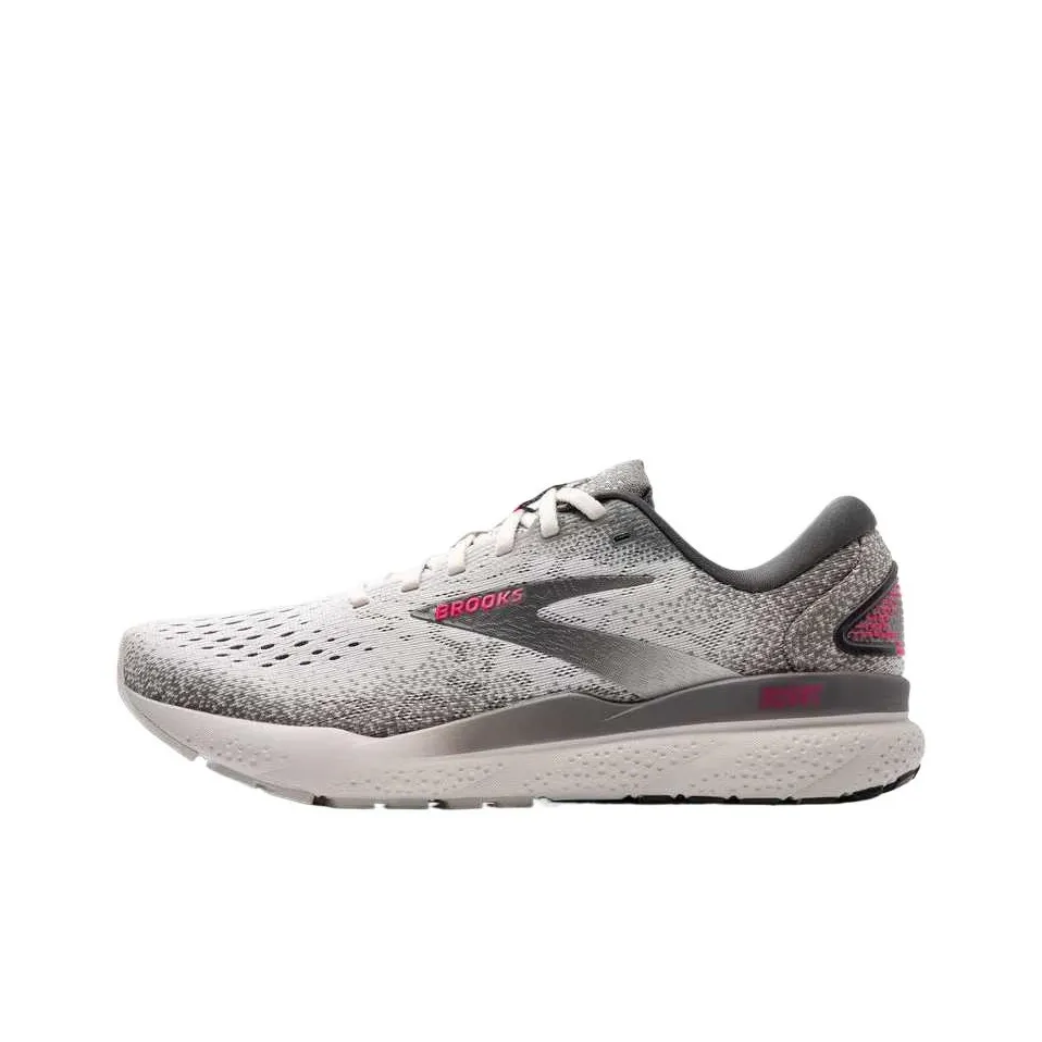 Brooks Ghost 16 Abrasion Resistant Breathable Moisture Wicking Low Top Running Shoes Women's Gray