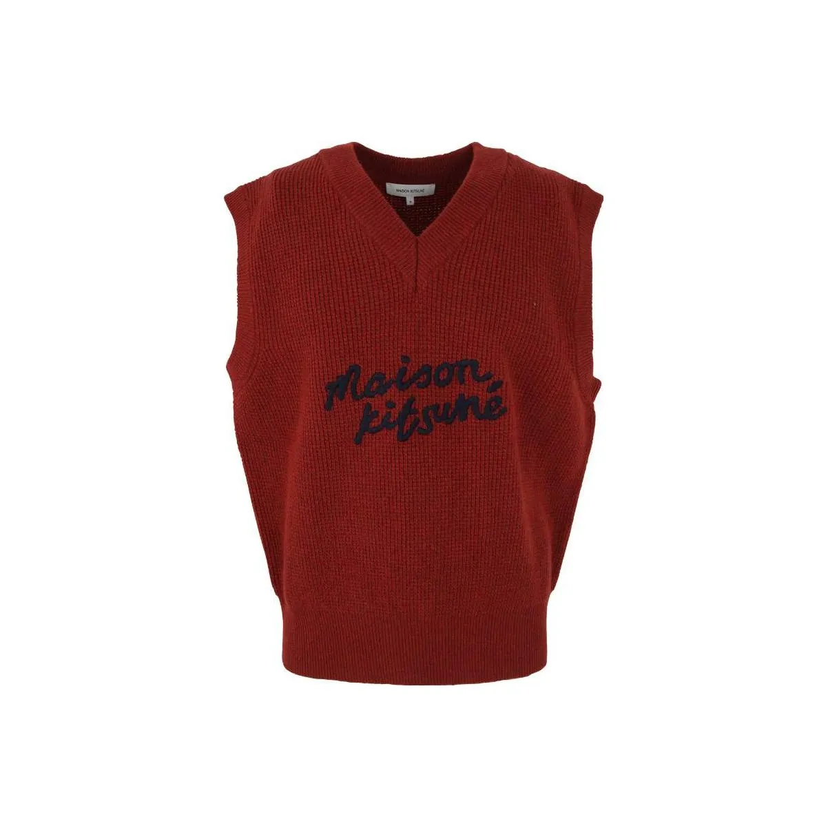 Maison Kitsune Logo embroidered Wool Vest