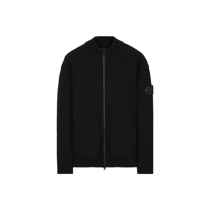 STONE ISLAND Logo patch Virgin Wool Roll neck Jumper