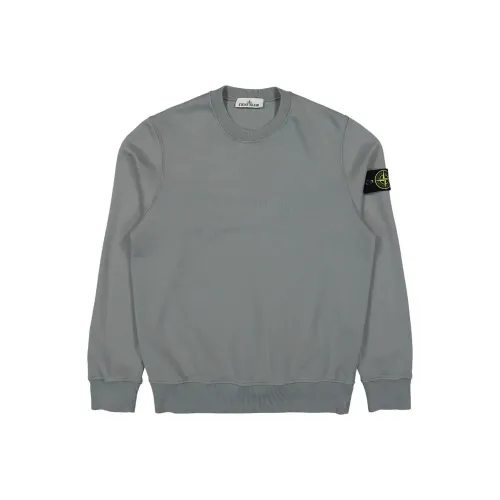 STONE ISLAND Серо-зеленый Мужские Свитшоты