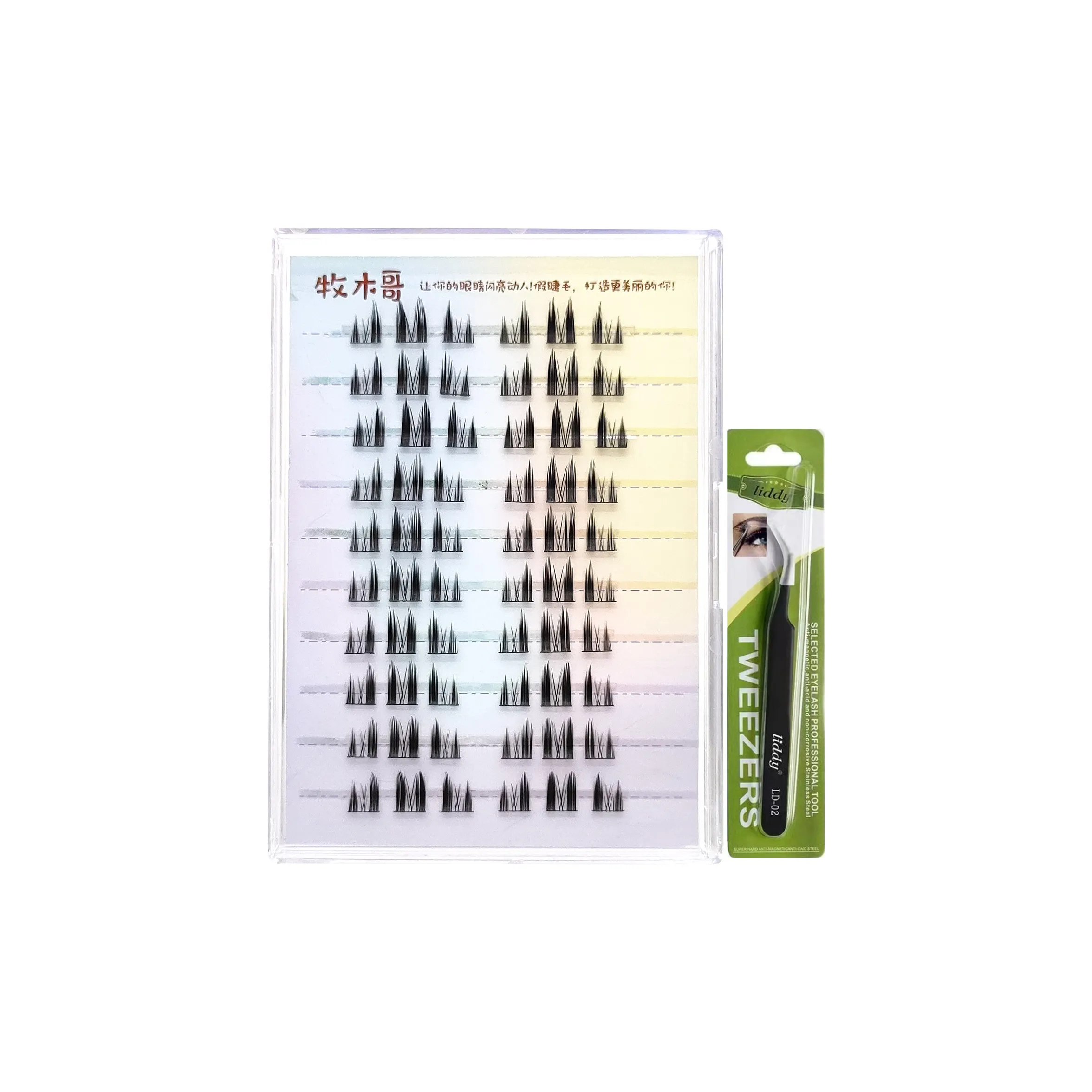 MUMUGE Самоклеящийся Без Клейа Кошка Эльф Искусственные Веки Одиночный Кластер Укрепляющий Стиль Клей Сегмент Демон