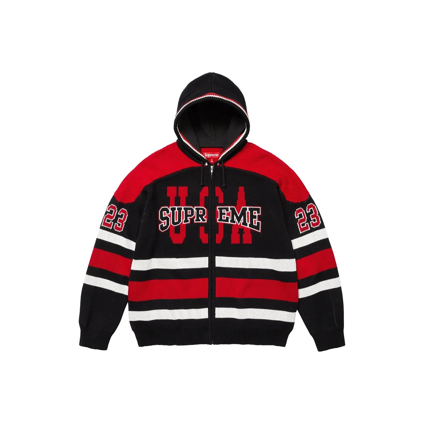 Supreme Usa Zip Up Hooded Sweater