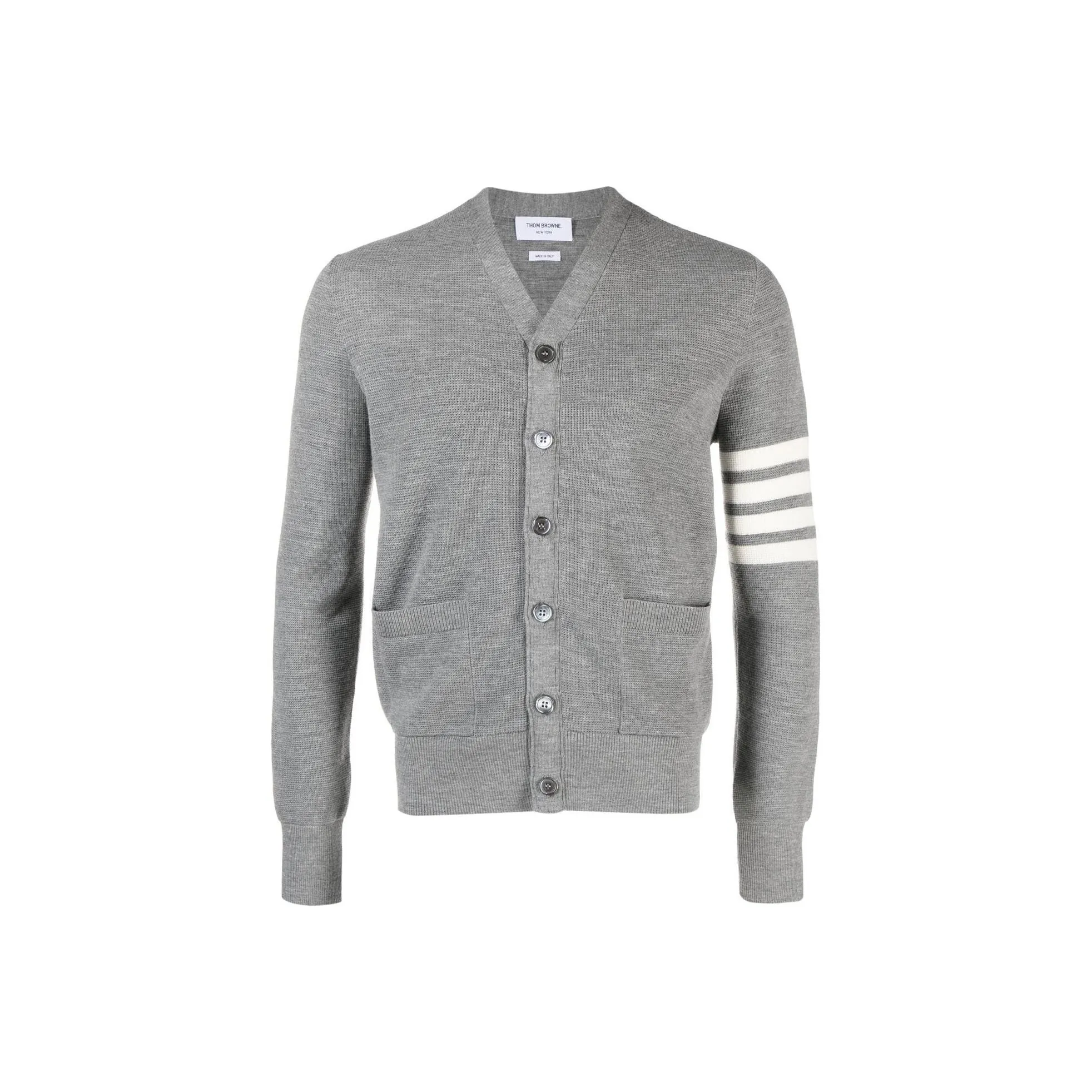 THOM BROWNE Stripe Detailed Button Up Cardigan
