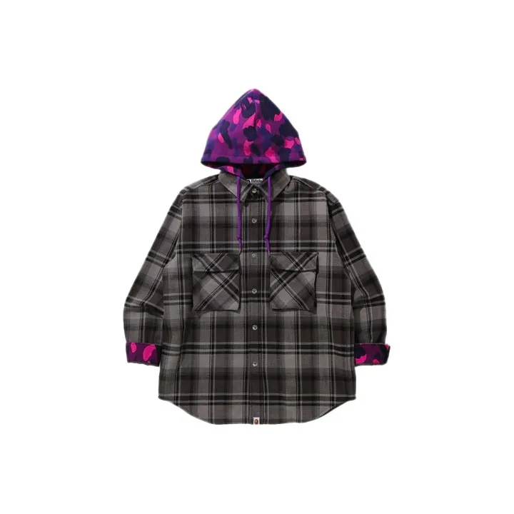 A BATHING APE Check Hoodie Jacket