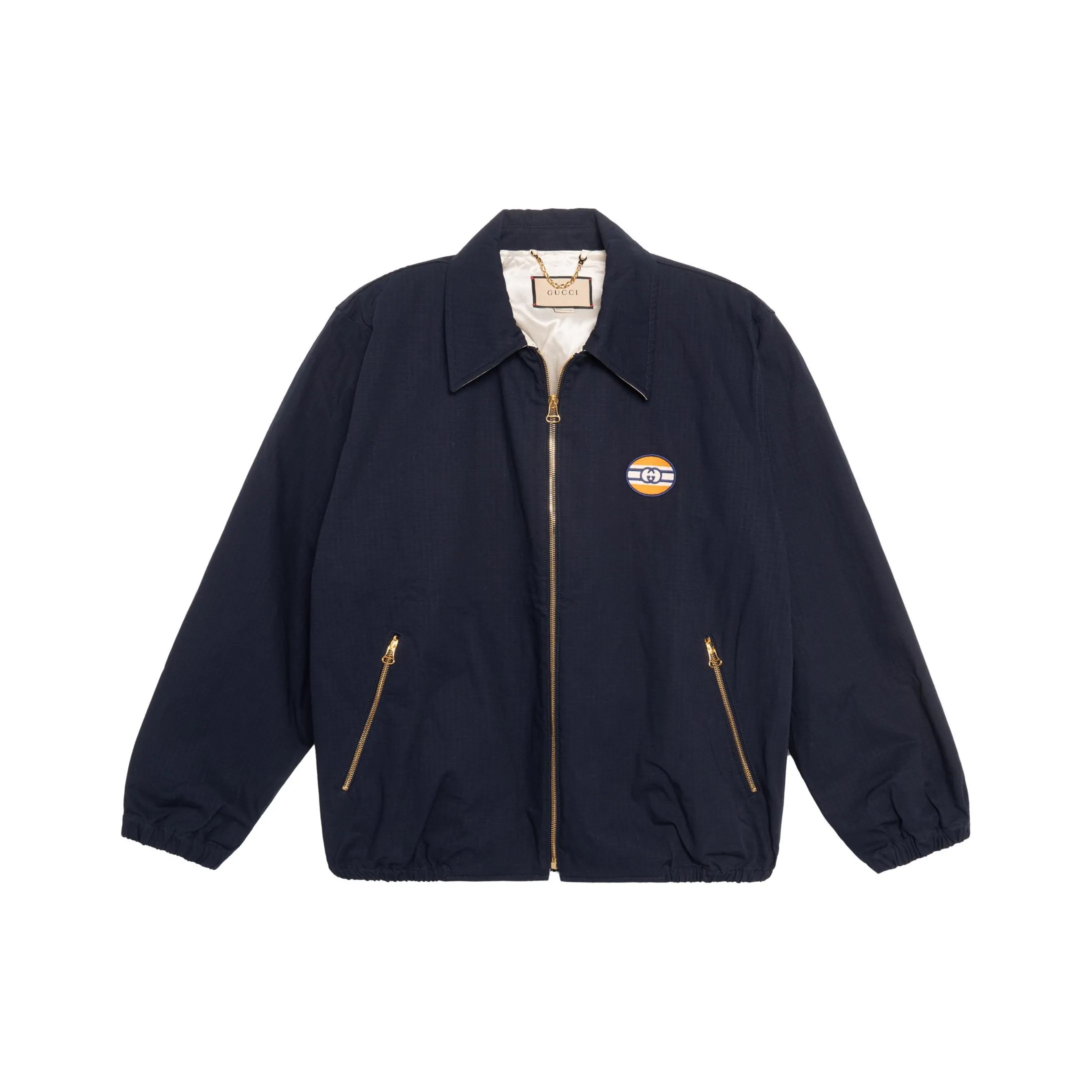 GUCCI Logo Patch Zip Up Jacket