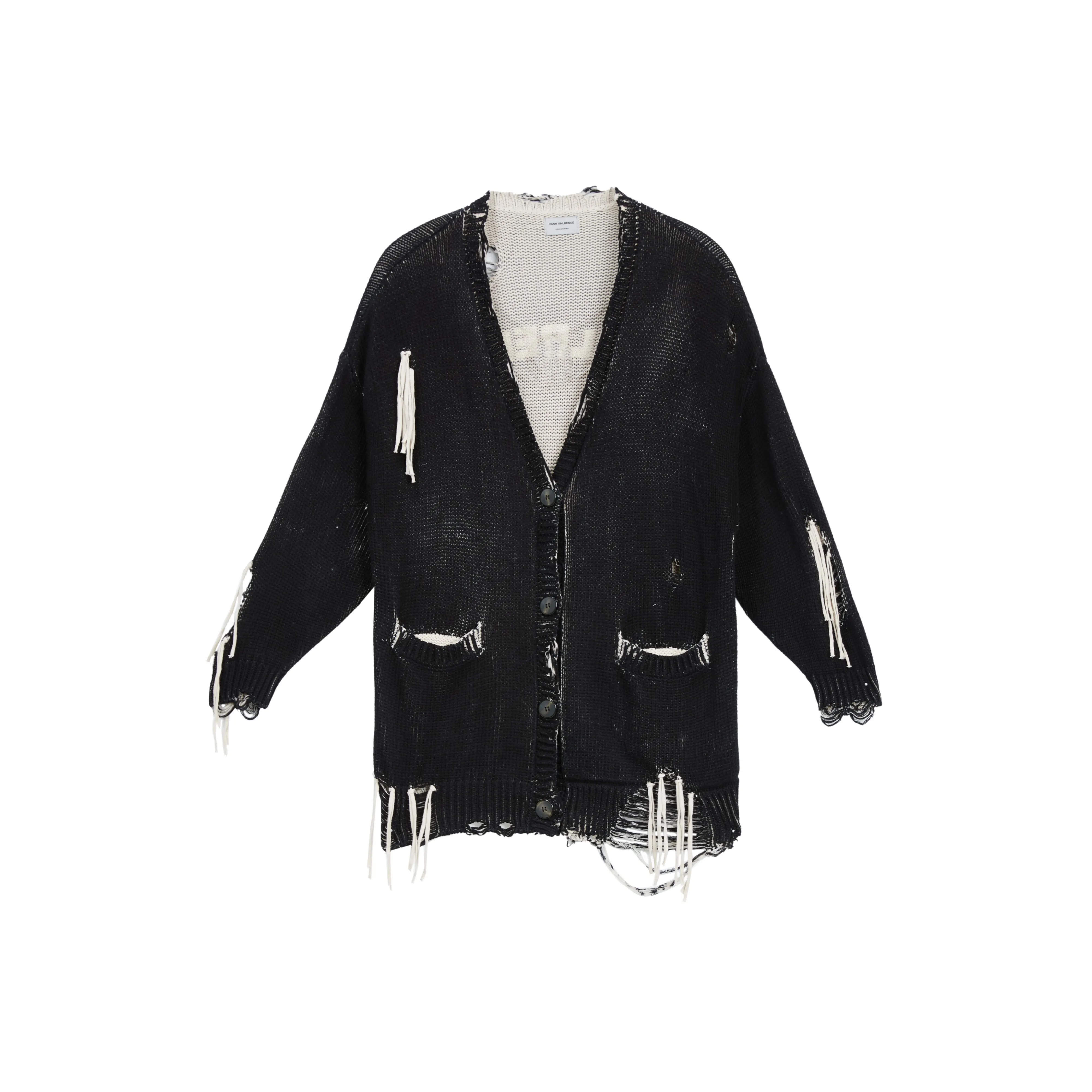 VANN VALRENCÉ Выцветший черный Унисекс Свитеры