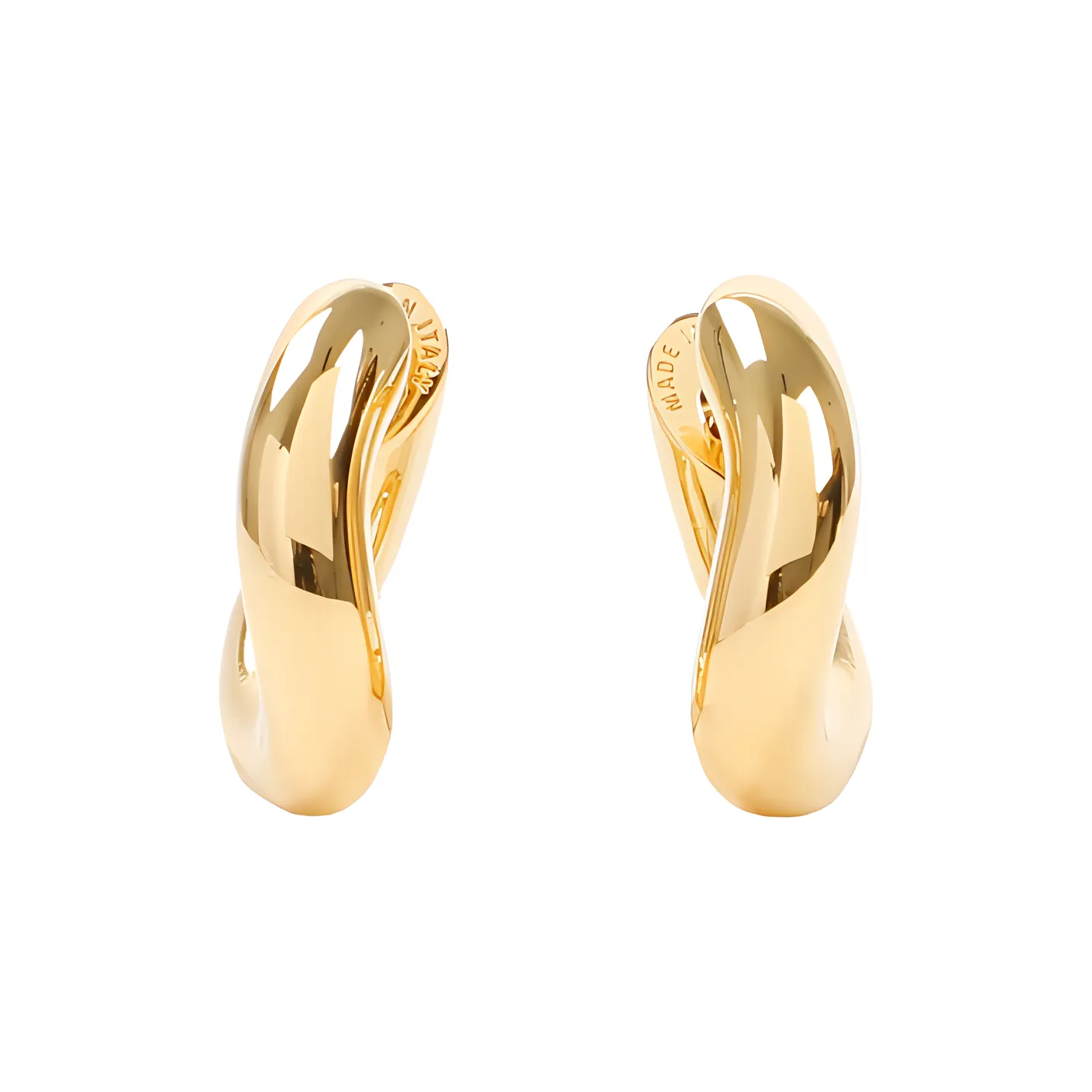 Balenciaga Brass Earrings Unisex Yellow