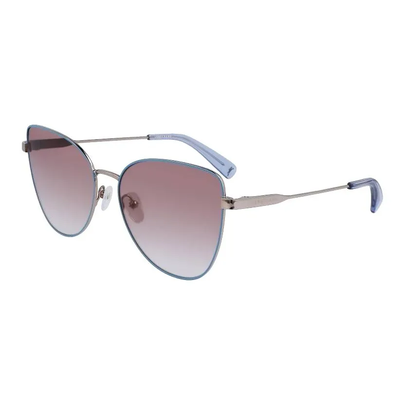 LONGCHAMP Metal Cat Eye Sunglasses Unisex Blue