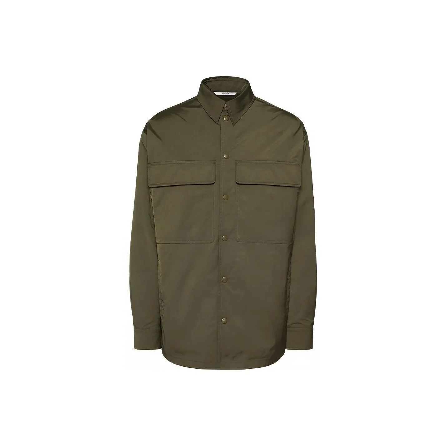 Valentino Logo Patch Drop Shoulder Overshirt
