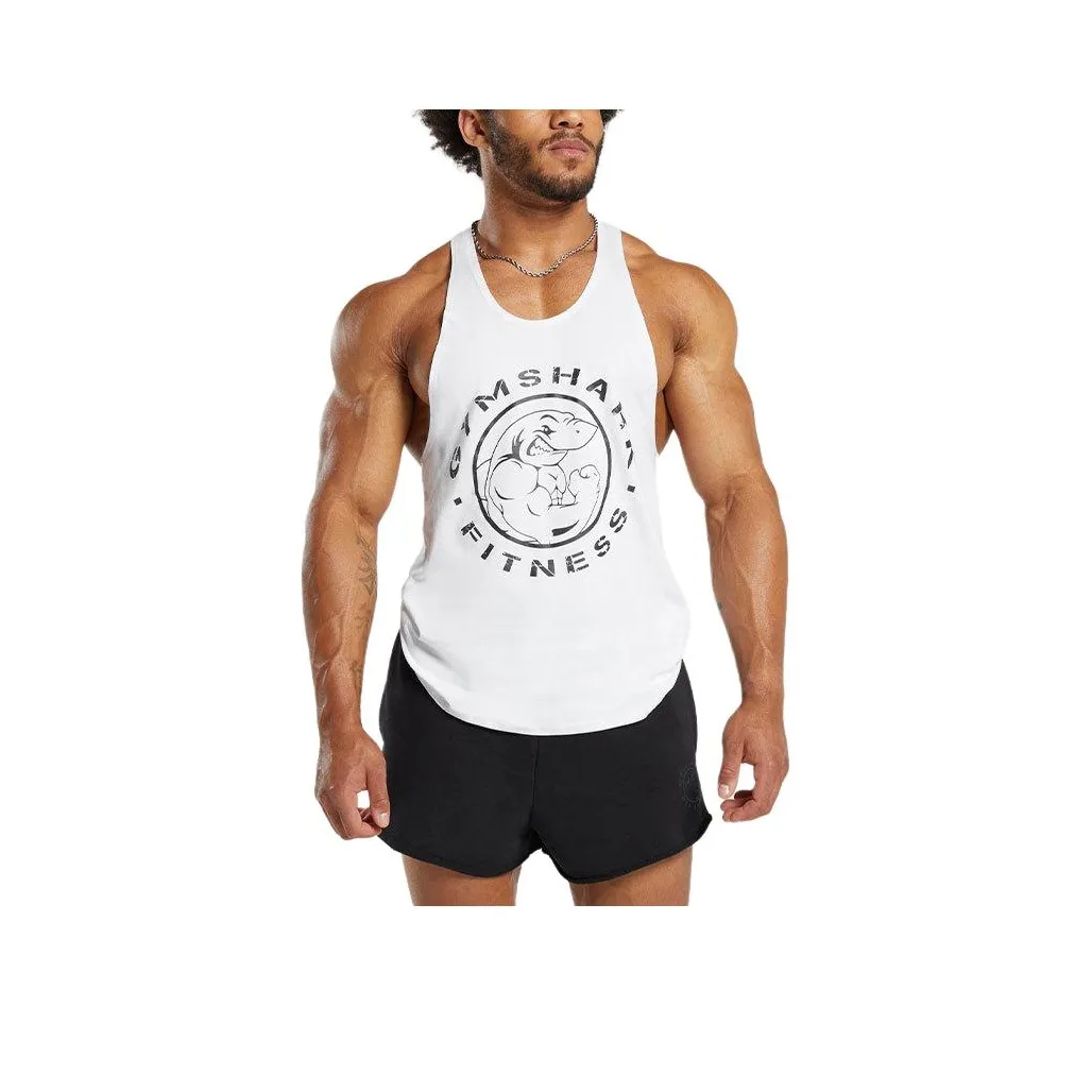 GYMSHARK Legacy STRINGER Майка Мужская Белая