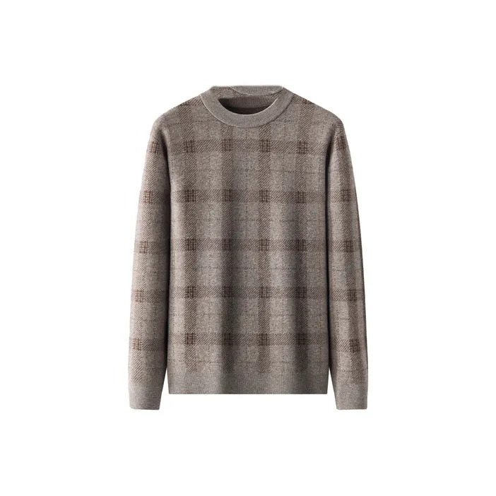 Red Bean Dad's Утолщенный Клетчатый Свитер Мужской