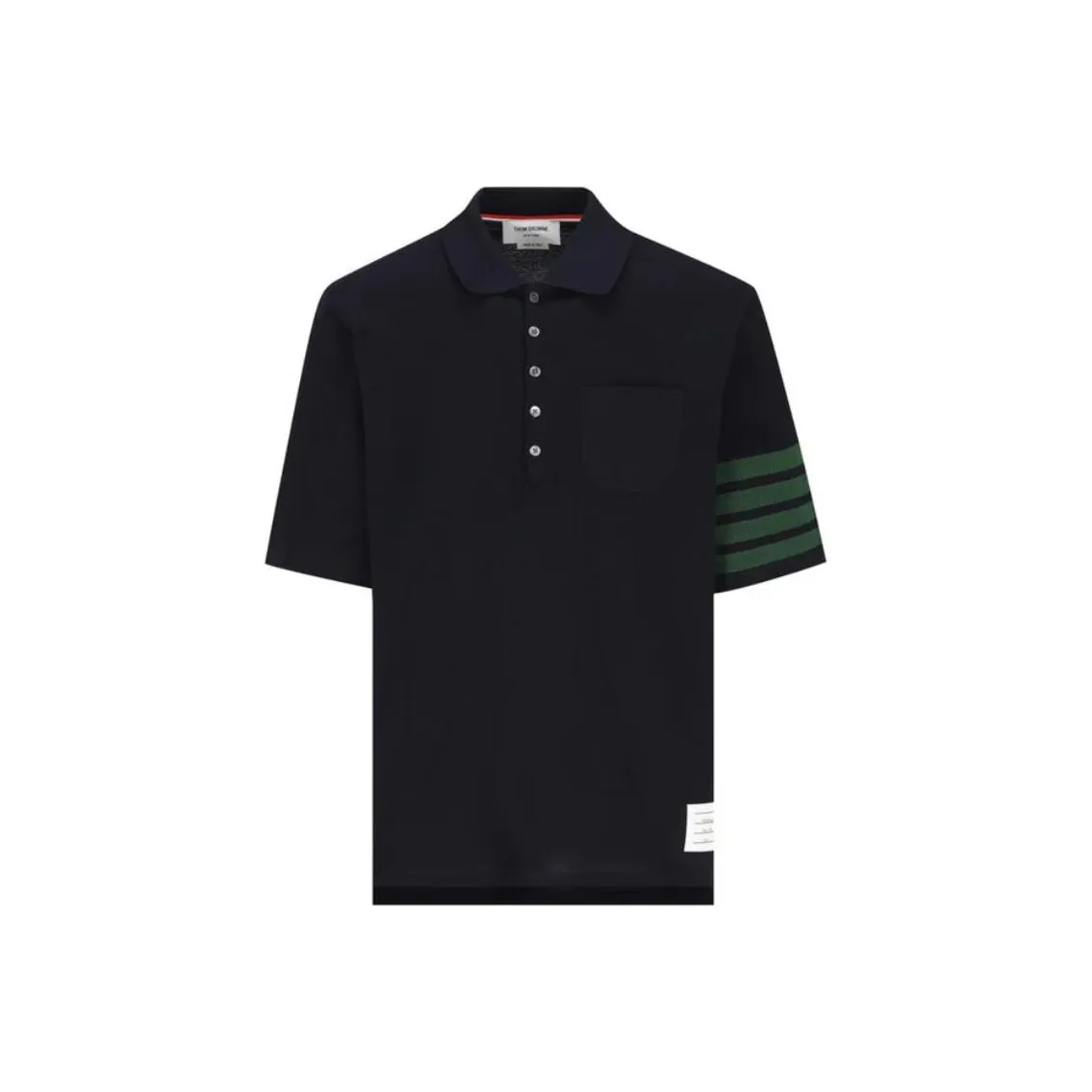 THOM BROWNE 4 Bar Stripe Detailed Short Sleeved Polo Shirt
