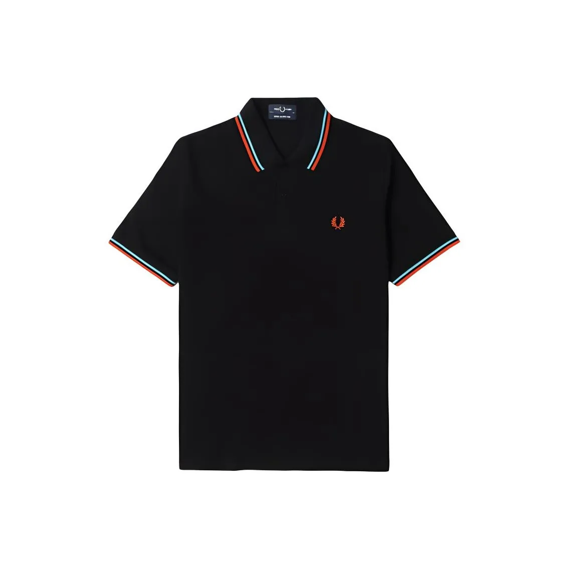 FRED PERRY Polo Shirt Men Black Orange Red