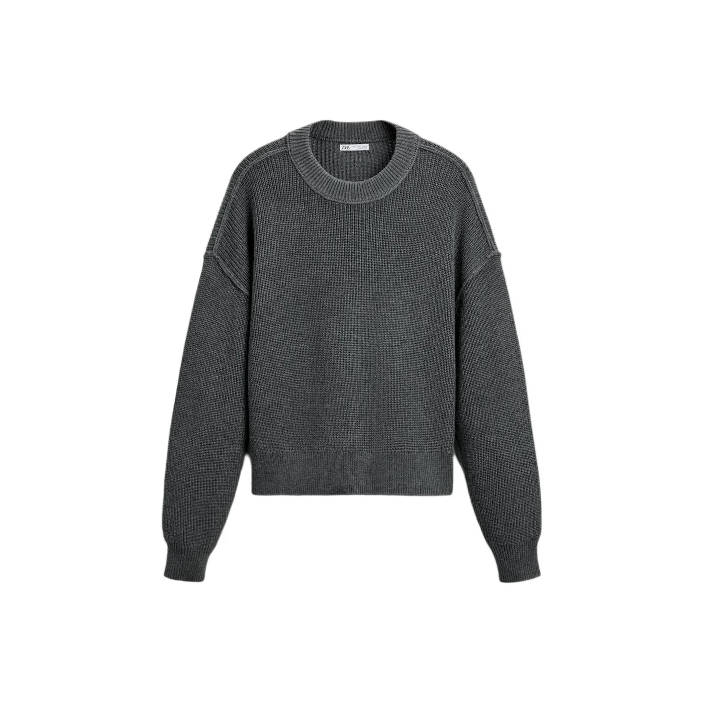 ZARA Sweater Men's Zebra Print Gray