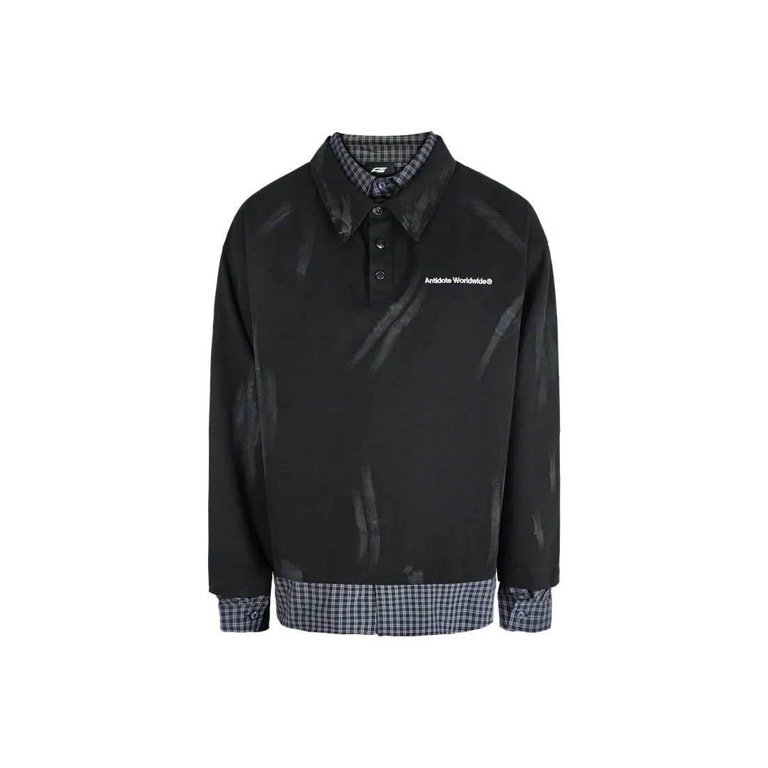 Antidote Worldwide Polo Shirt Unisex Faded Black