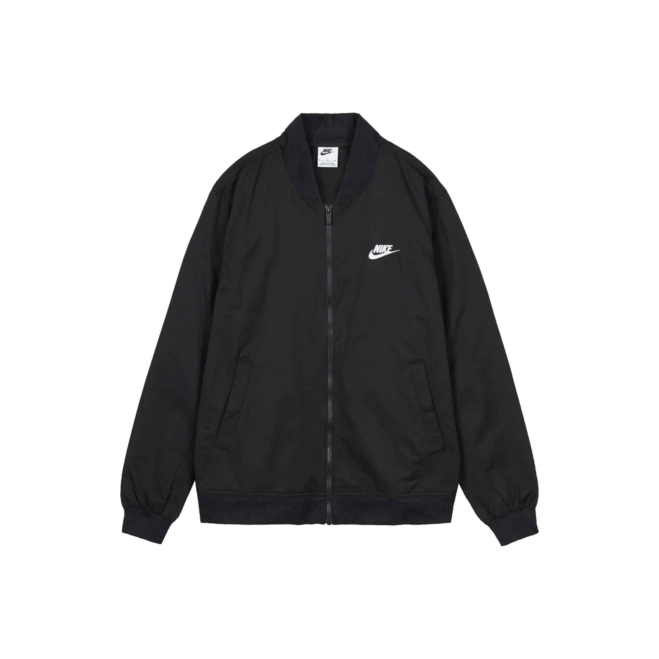 Nike Logo Stand Collar Long Sleeves Jacket Black