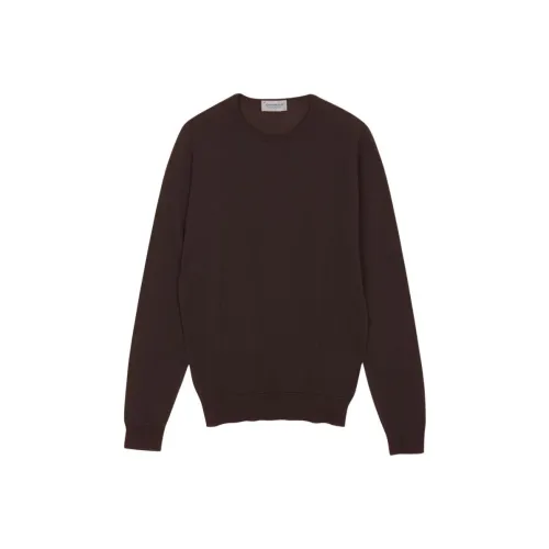 JOHN SMEDLEY Коричневый Мужские Свитеры