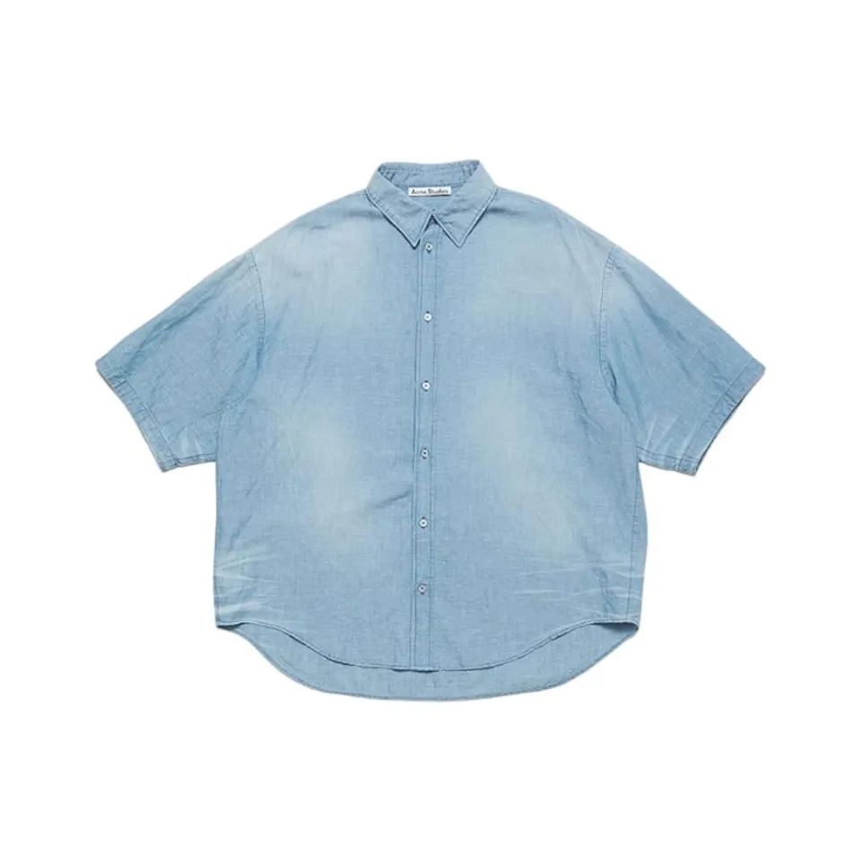 ACNE STUDIOS SS25 1996 Collection Рубашка Мужская Синяя
