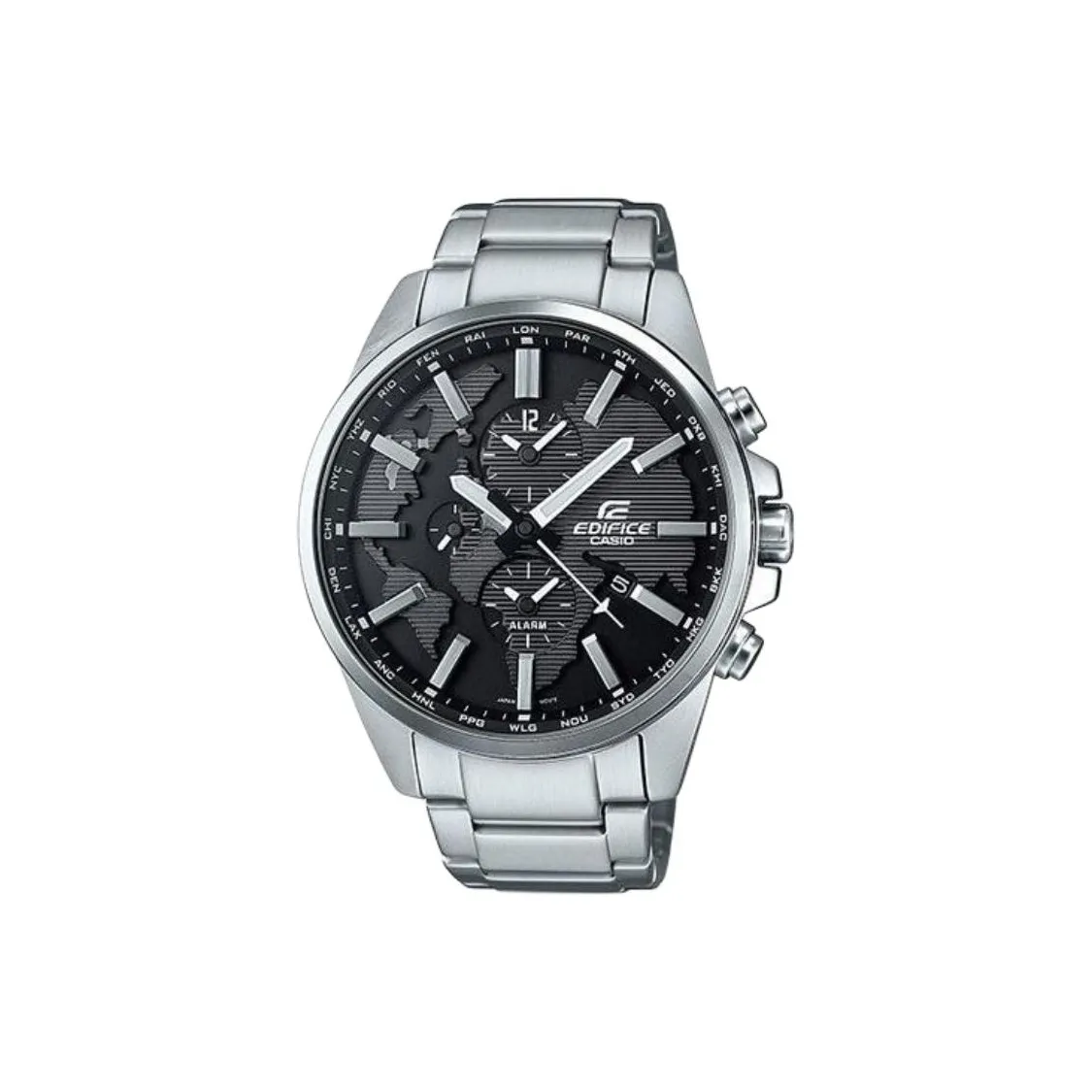 CASIO EDIFICE Кварцевый механизм стальной ремешок мужские часы черный циферблат