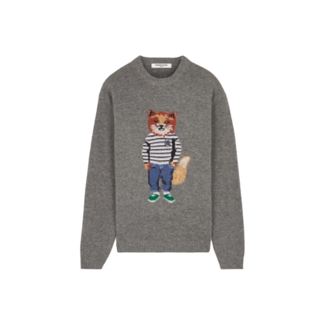 Maison Kitsune Dressed Fox Intarsia Crewneck Jumper