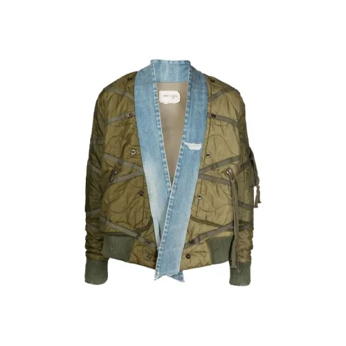 GREG LAUREN Мужские куртки армейского зеленого цвета