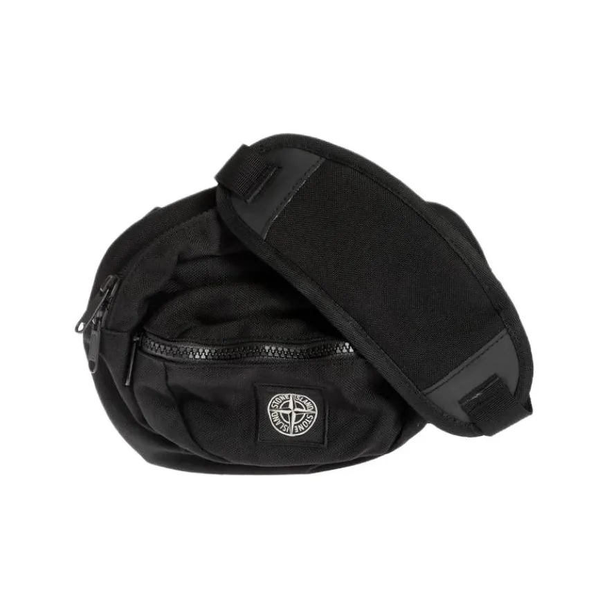STONE ISLAND Nylon Sling Bag Мужской Черный